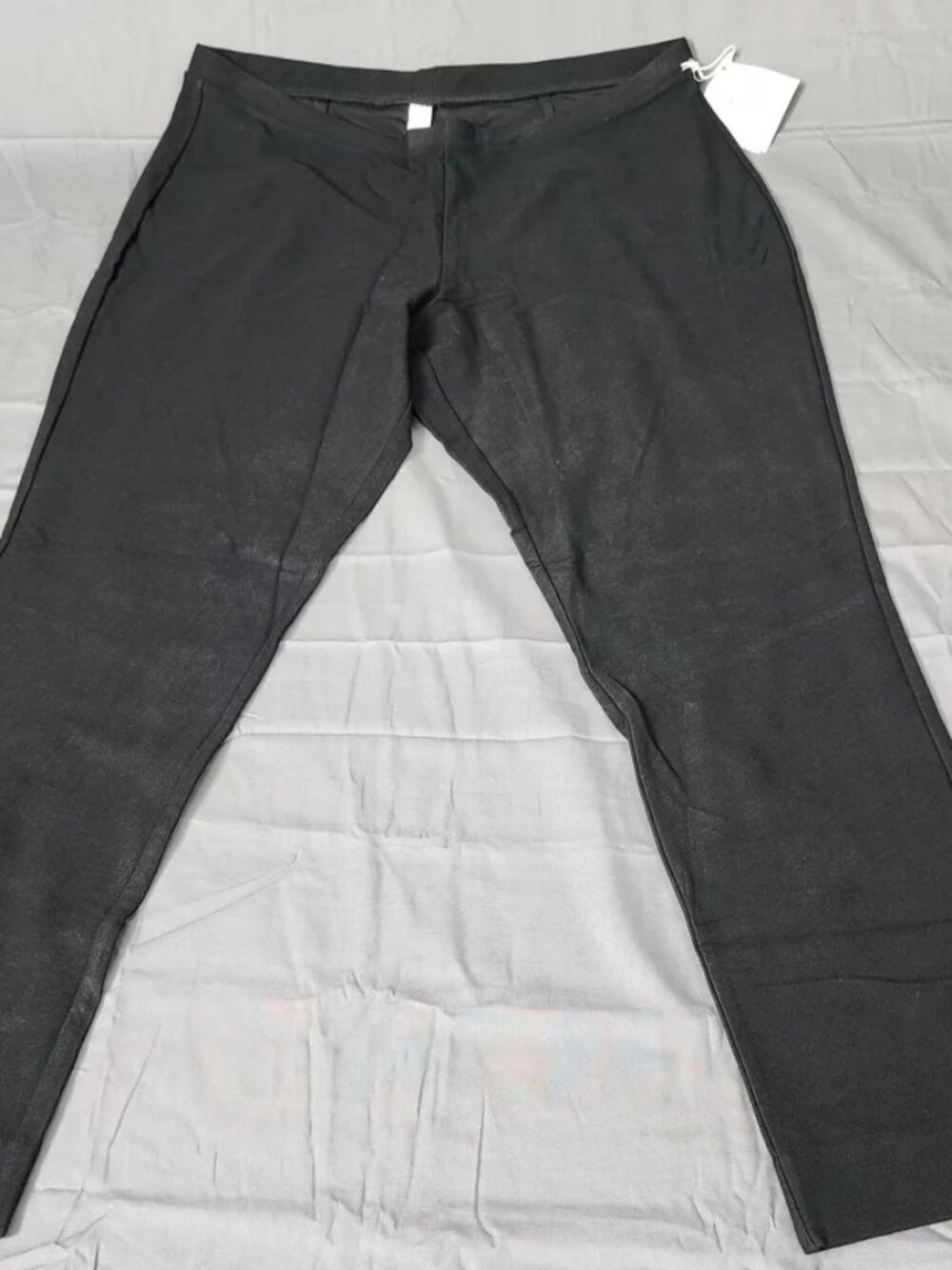 Wynne Layers Womens Plus 1X Black Straight Leg Pull On Stretch Knit Pants New